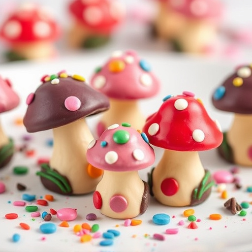 Colorful Magic Mushroom Chocolates