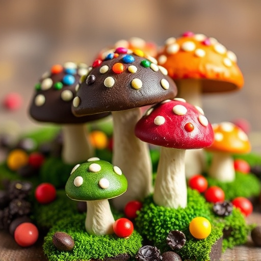 Colorful Magic Mushroom Chocolates