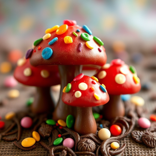 Colorful Magic Mushroom Chocolates