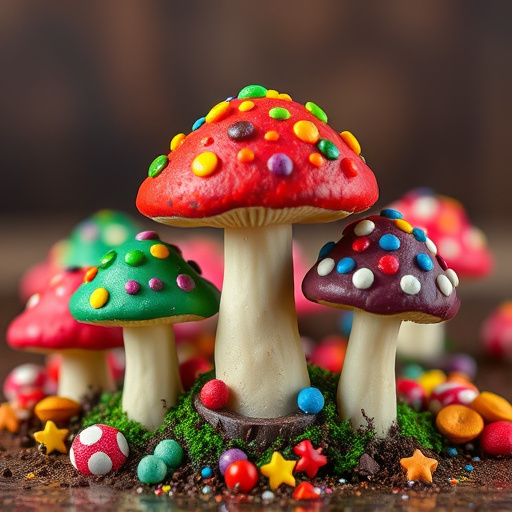 Colorful Magic Mushroom Chocolates