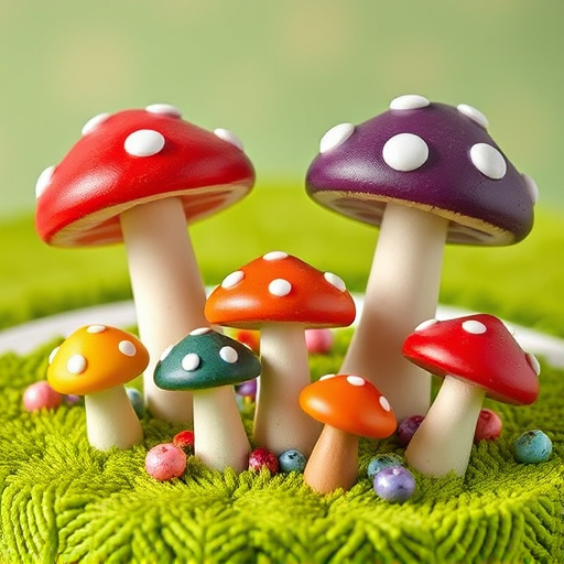 Colorful Magic Mushroom Chocolates