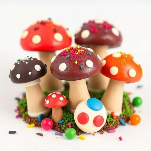 Colorful Magic Mushroom Chocolates