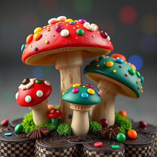 Colorful Magic Mushroom Chocolates