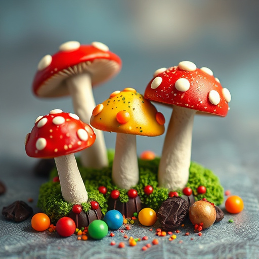 Colorful Magic Mushroom Chocolates