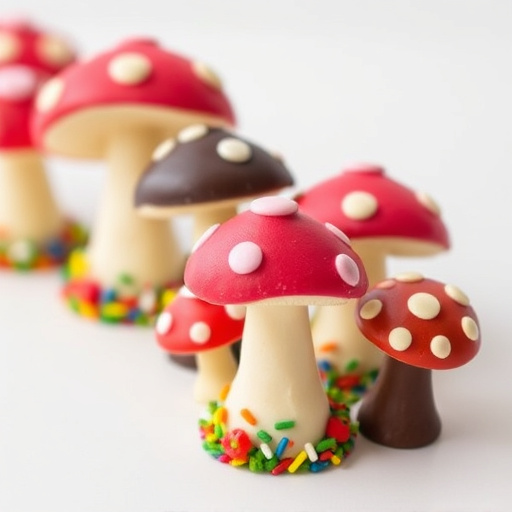 Colorful Magic Mushroom Chocolates