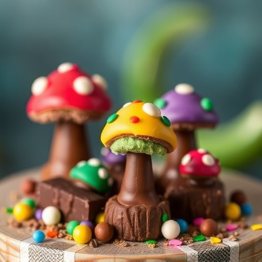 Colorful Magic Mushroom Chocolates