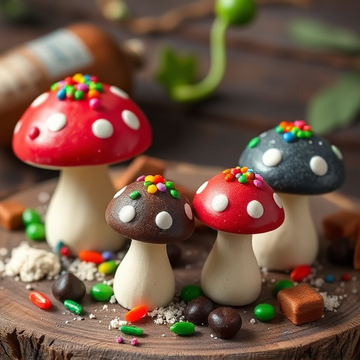 Colorful Magic Mushroom Chocolates