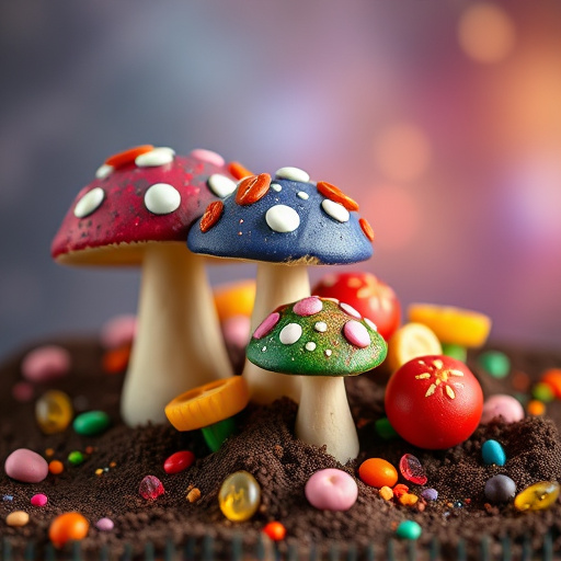 Colorful Magic Mushroom Chocolates