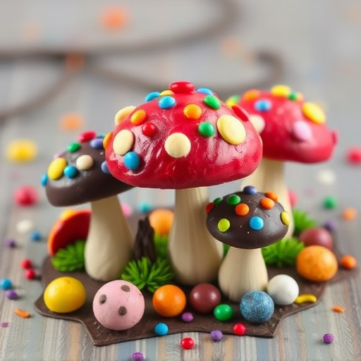 Colorful Magic Mushroom Chocolates