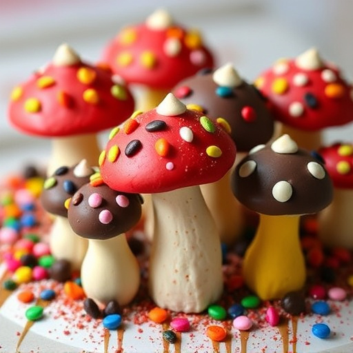 Colorful Magic Mushroom Chocolates