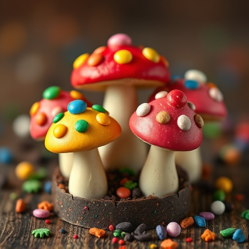 Colorful Magic Mushroom Chocolates