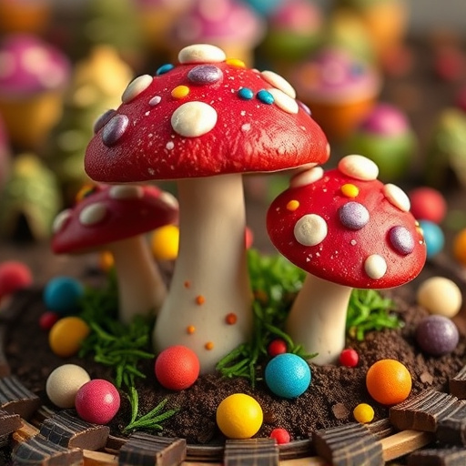 Colorful Magic Mushroom Chocolates