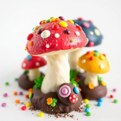 Colorful Magic Mushroom Chocolates
