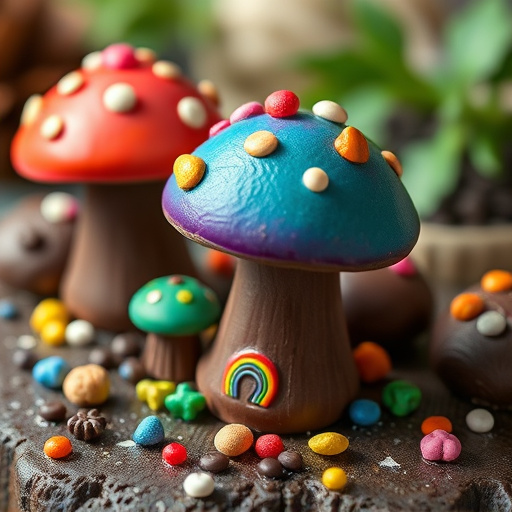 Colorful Magic Mushroom Chocolates