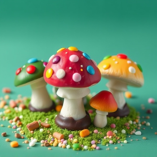 Colorful Magic Mushroom Chocolates