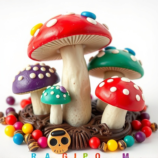 Colorful Magic Mushroom Chocolates