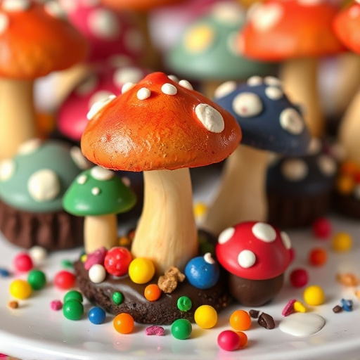 Colorful Magic Mushroom Chocolates