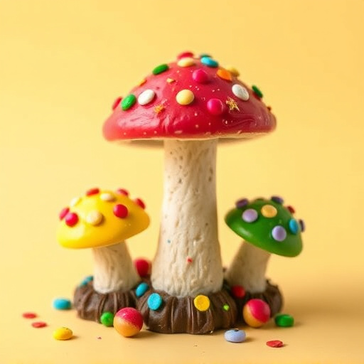 Colorful Magic Mushroom Chocolates