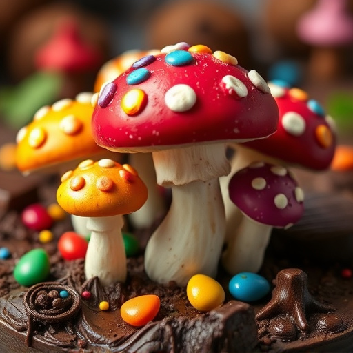 Colorful Magic Mushroom Chocolates