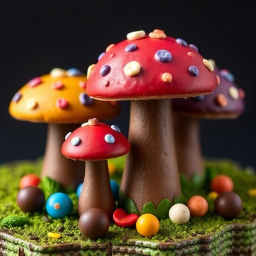 Colorful Magic Mushroom Chocolates