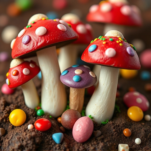 Colorful Magic Mushroom Chocolates