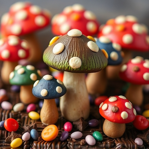 Colorful Magic Mushroom Chocolates