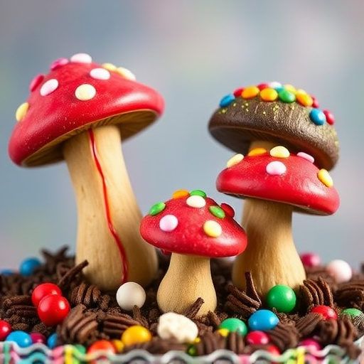 Colorful Magic Mushroom Chocolates