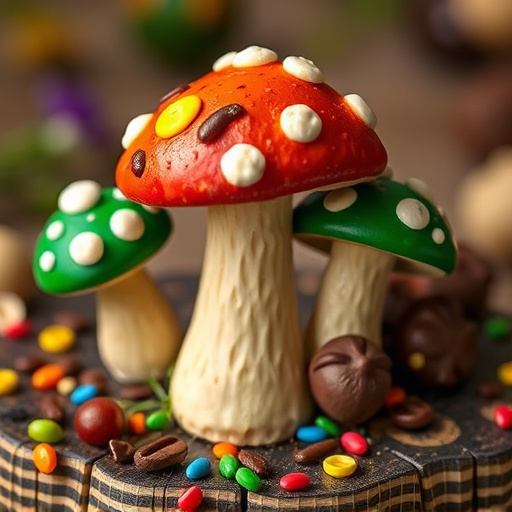 Colorful Magic Mushroom Chocolates
