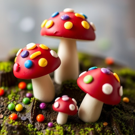 Colorful Magic Mushroom Chocolates