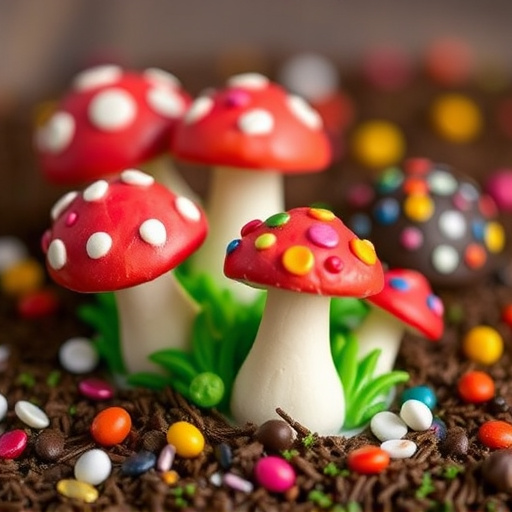 Colorful Magic Mushroom Chocolates