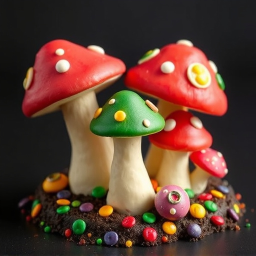 Colorful Magic Mushroom Chocolates
