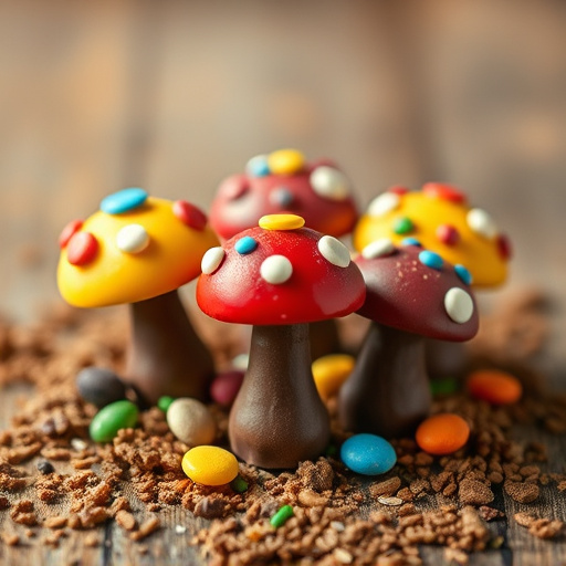 Colorful Magic Mushroom Chocolates