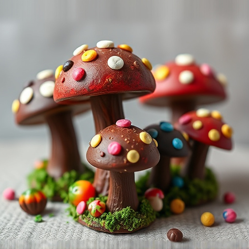 Colorful Magic Mushroom Chocolates