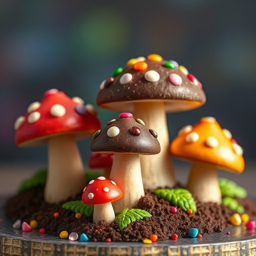 Colorful Magic Mushroom Chocolates