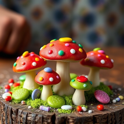 Colorful Magic Mushroom Chocolates