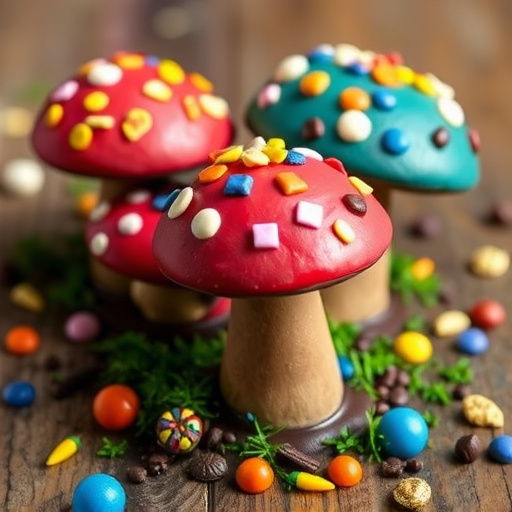 Colorful Magic Mushroom Chocolates