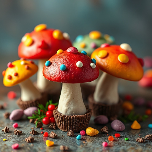 Colorful Magic Mushroom Chocolates