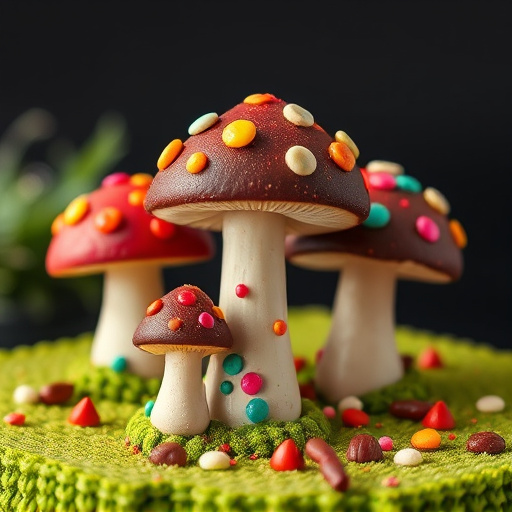 Colorful Magic Mushroom Chocolates