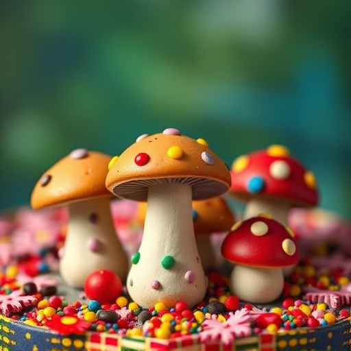Colorful Magic Mushroom Chocolates