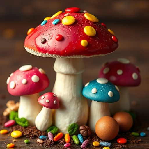 Colorful Magic Mushroom Chocolates
