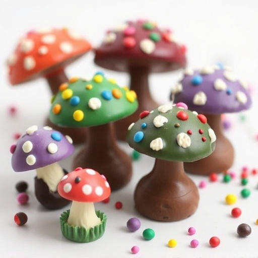 Colorful Magic Mushroom Chocolates