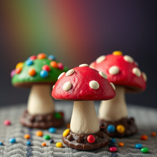 Colorful Magic Mushroom Chocolates