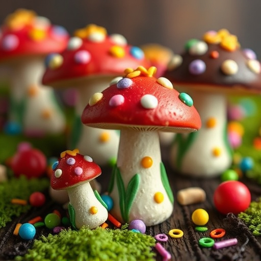 Colorful Magic Mushroom Chocolates