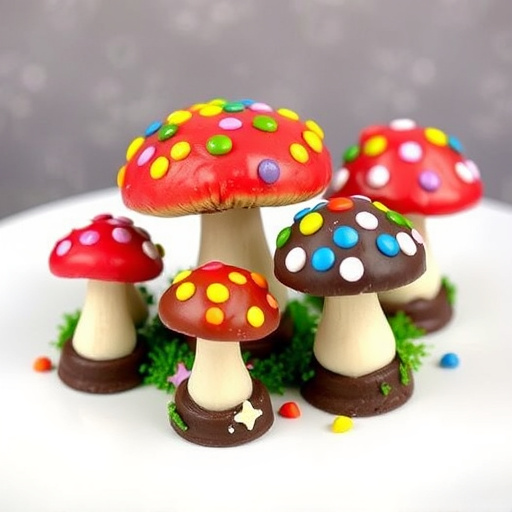Colorful Magic Mushroom Chocolates