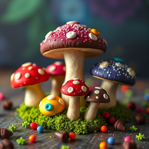 Colorful Magic Mushroom Chocolates