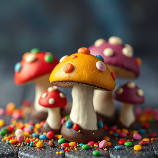 Colorful Magic Mushroom Chocolates