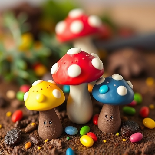 Colorful Magic Mushroom Chocolates