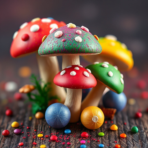 Colorful Magic Mushroom Chocolates