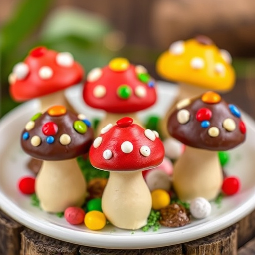 Colorful Magic Mushroom Chocolates