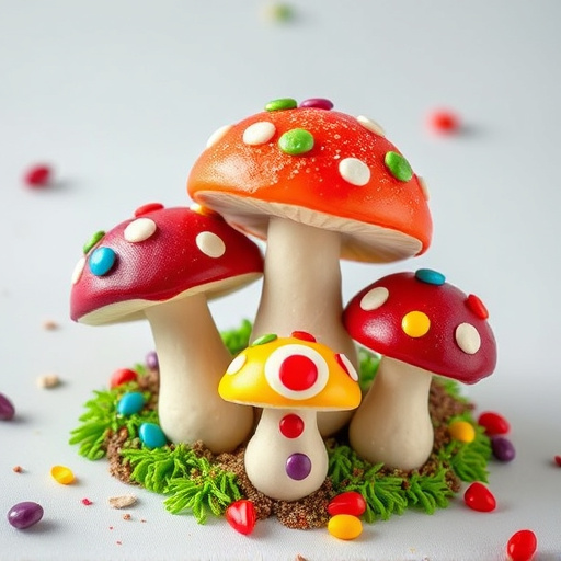 Colorful Magic Mushroom Chocolates